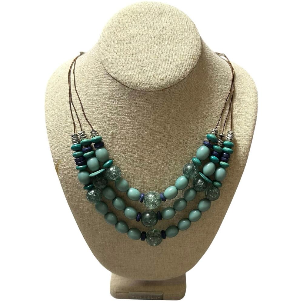 Coldwater Creek Turquoise Beaded Multistrand Necklace